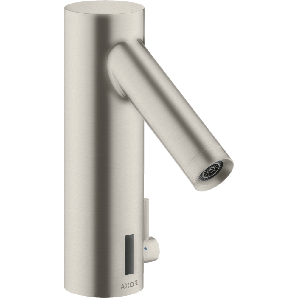 Смеситель для раковины Axor Starck, электронный, с регулировкой температуры, питание от сети 230 В, 10140800, сталь