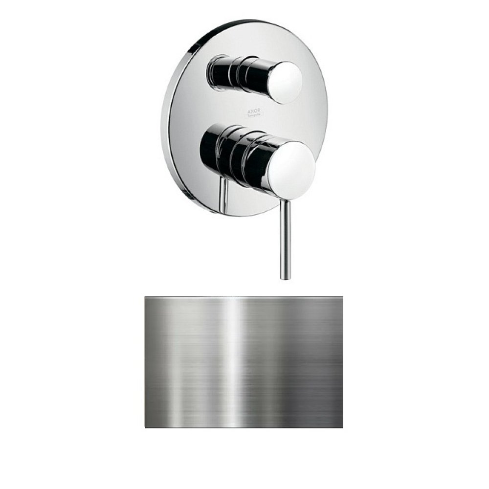 Смеситель для ванны Axor Starck, однорычажный, скрытого монтажа, с круглой рычаговой рукояткой, 10416800, сталь