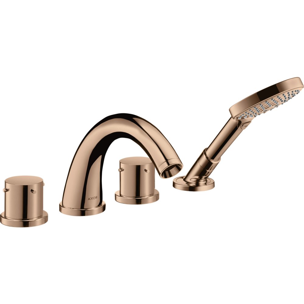 Смеситель для ванны Axor Starck, на 4 отверстия, монтаж на плитку, с рукоятками zero