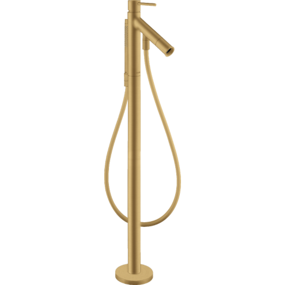 Смеситель для ванны напольный Axor Starck, однорычажный, с плоской рычаговой рукояткой, 10455250, шлифованное золото