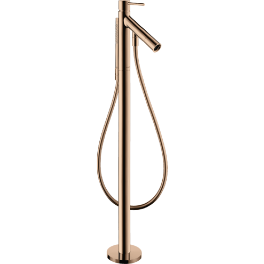 Смеситель для ванны напольный Axor Starck, однорычажный, с плоской рычаговой рукояткой, 10455300, полированное красное золото 
