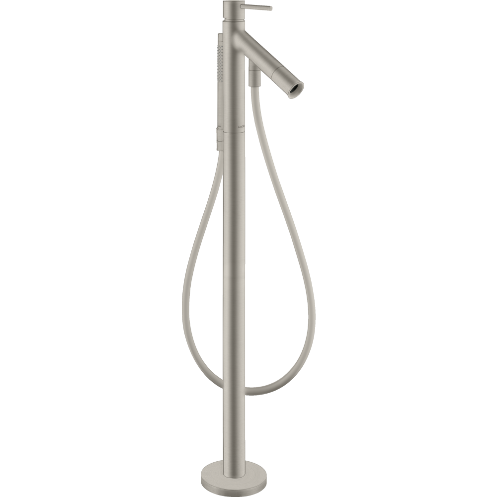 Смеситель для ванны напольный Axor Starck, однорычажный, с круглой рычаговой рукояткой, 10456800, сталь