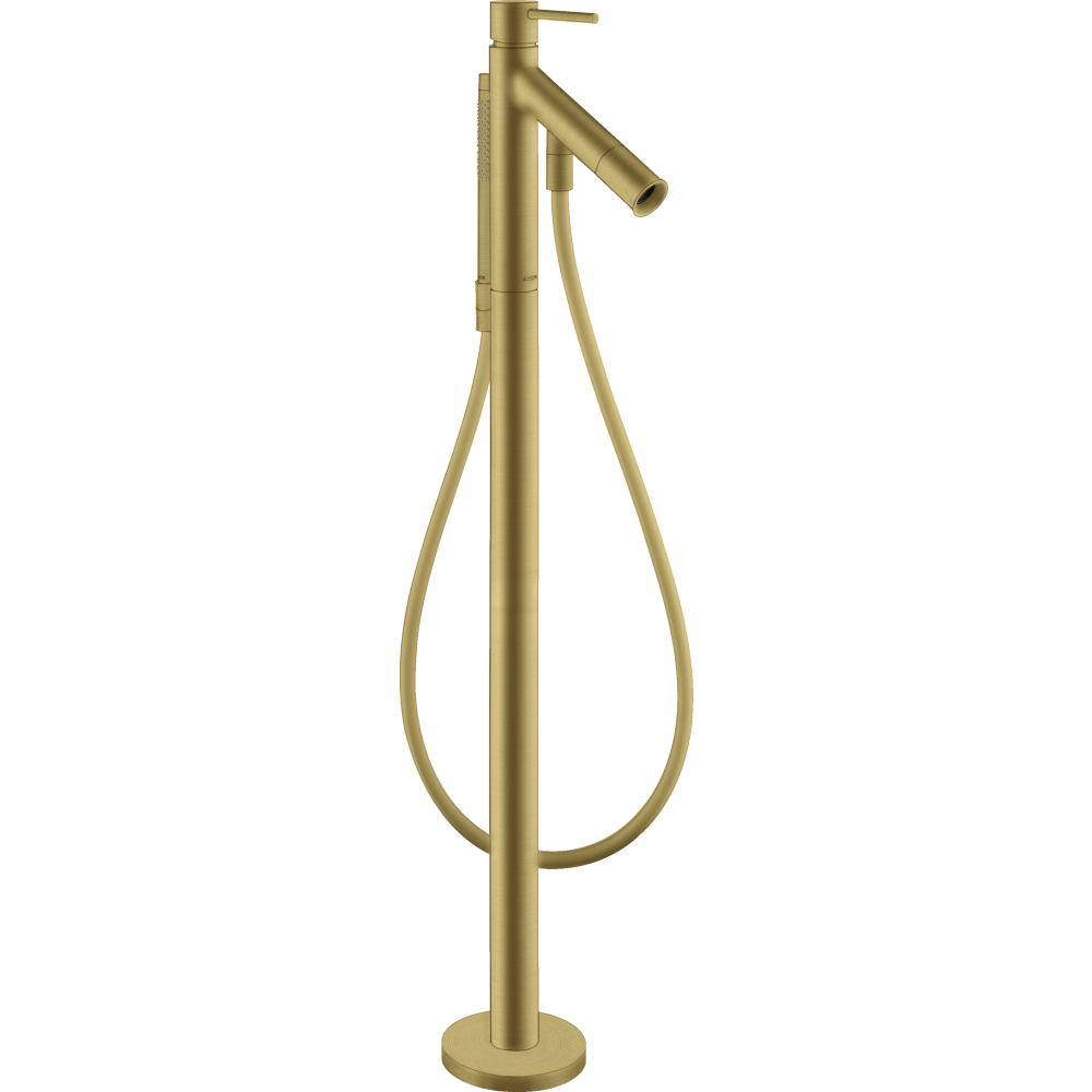 Смеситель для ванны напольный Axor Starck, однорычажный, с круглой рычаговой рукояткой, 10456950, шлифованная медь