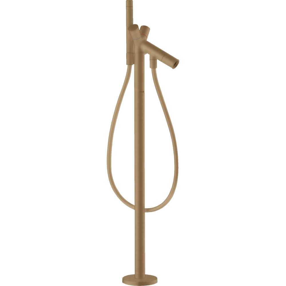 Смеситель для ванны напольный Axor Starck, c двумя рукоятками