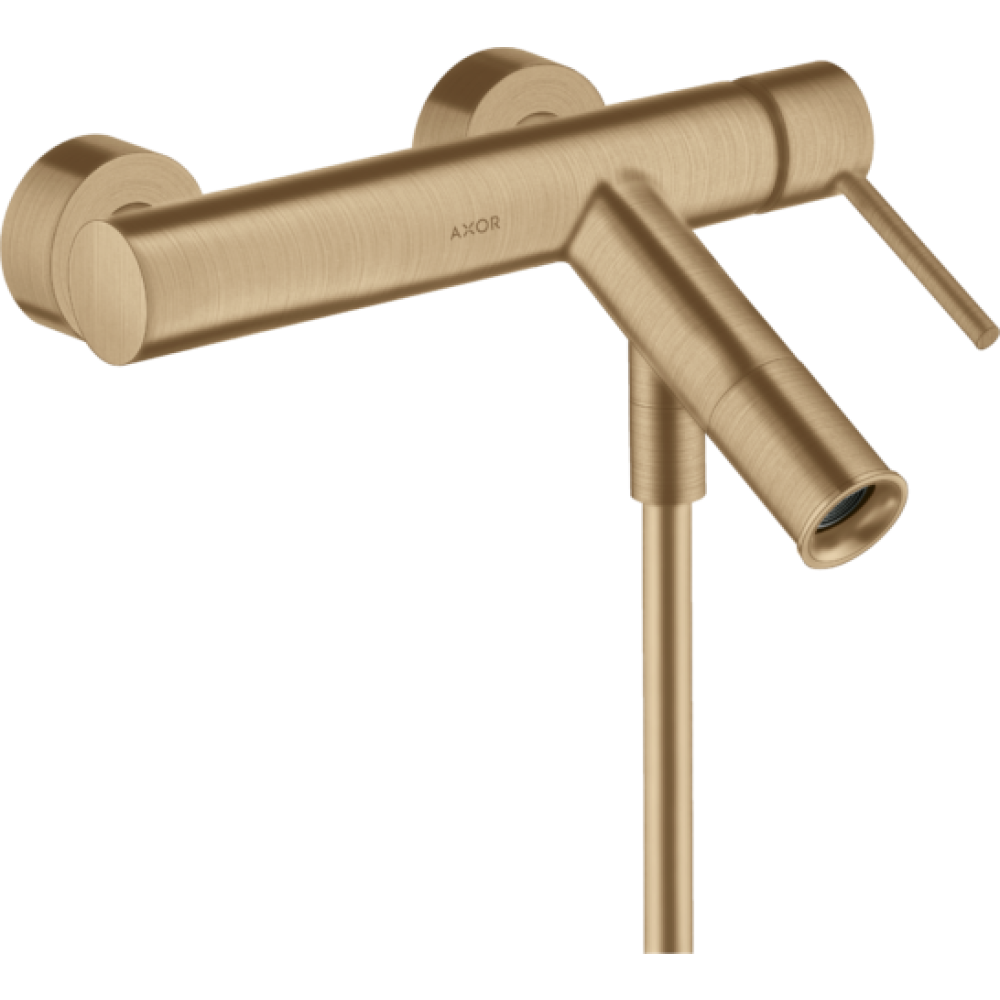 Смеситель для ванны Axor Starck, однорычажный, внешнего монтажа, с плоской рычаговой рукояткой, 10465140, шлифованная бронза