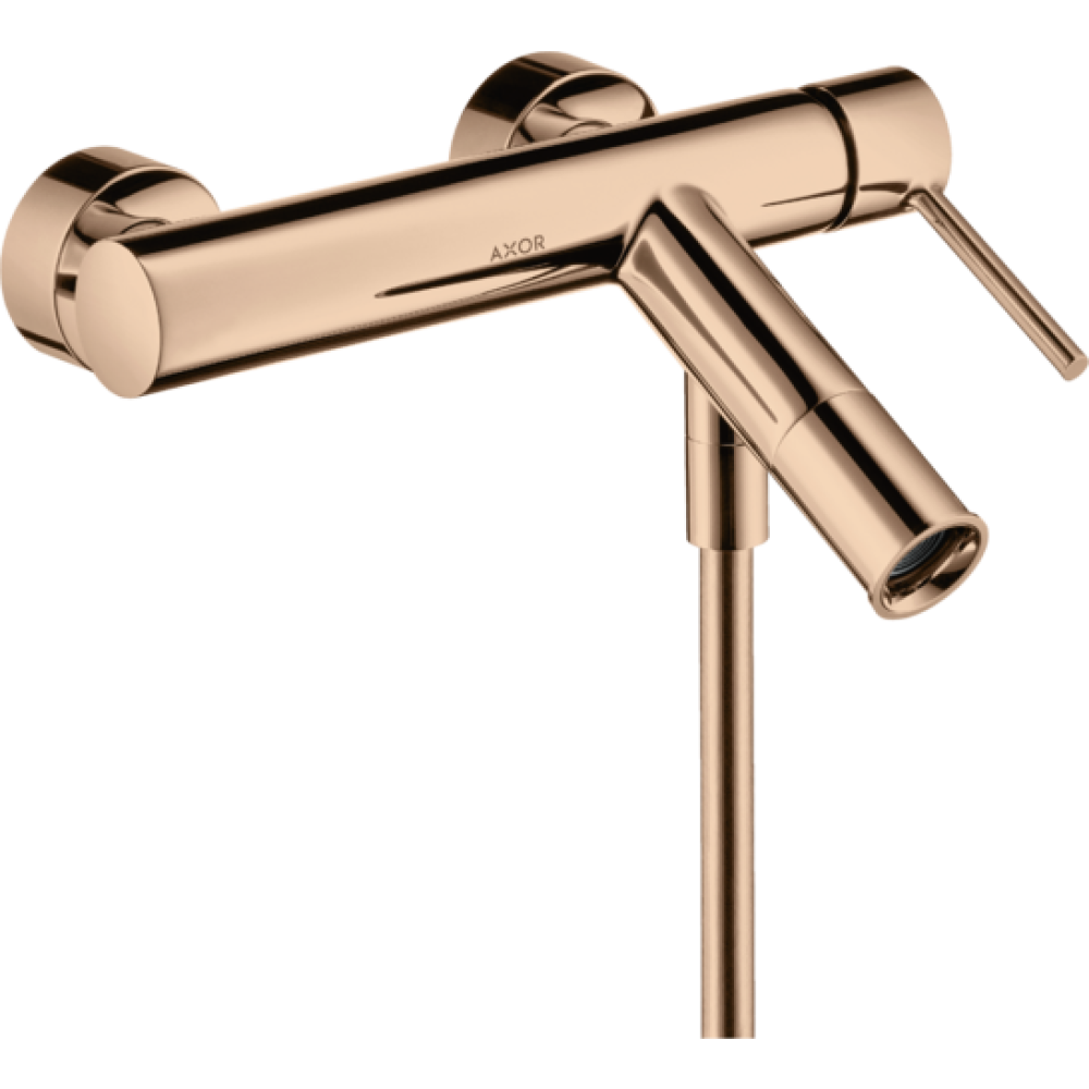 Смеситель для ванны Axor Starck, однорычажный, внешнего монтажа, с плоской рычаговой рукояткой, 10465300, полированное красное золото 