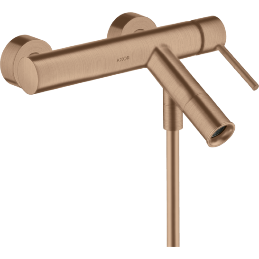 Смеситель для ванны Axor Starck, однорычажный, внешнего монтажа, с плоской рычаговой рукояткой, 10465310, шлифованное красное золото