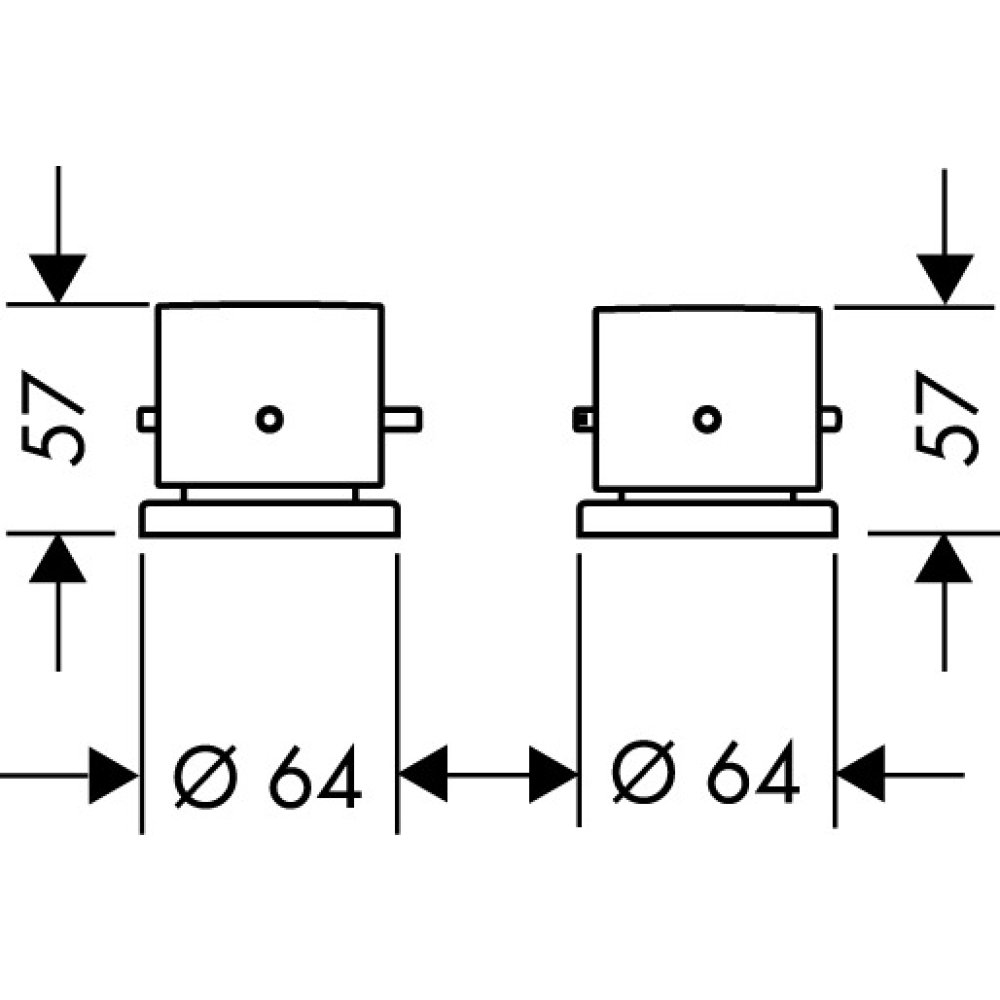 Термостат на край ванны Axor Starck, на 2 отверстия, с рукоятками zero, 10480310, шлифованное красное золото