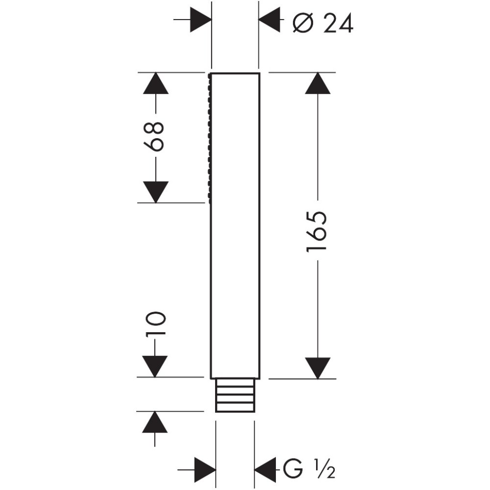 Ручной душ-палочка Axor Starck 1 Jet, 10531300, полированное красное золото 