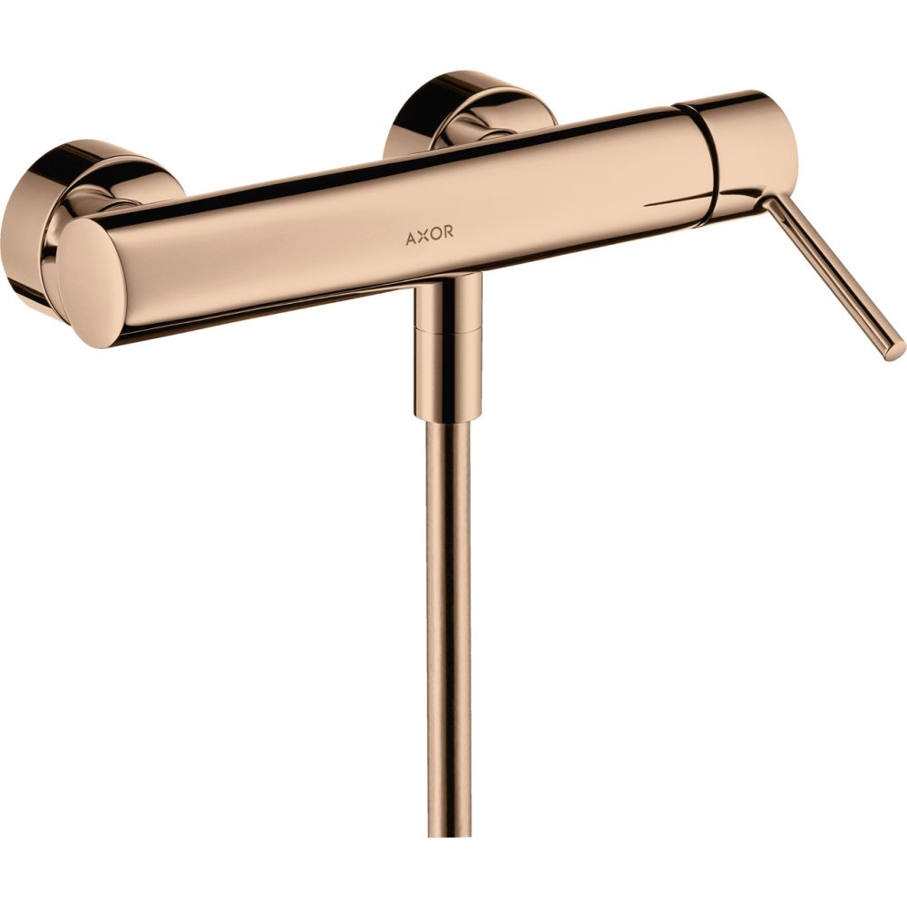 Смеситель для душа Axor Starck, однорычажный, внешнего монтажа, с круглой рычаговой рукояткой, 10611300, полированное красное золото 