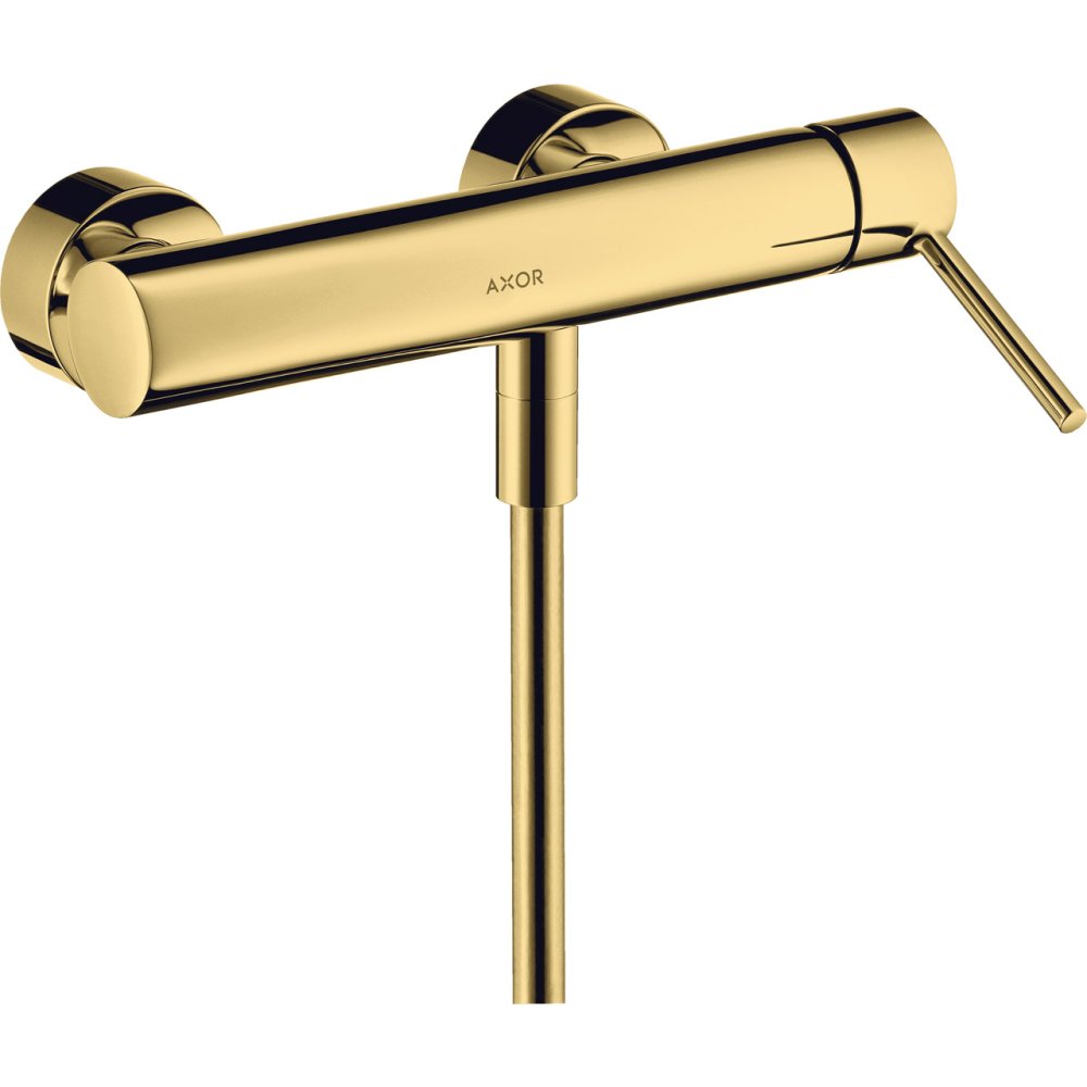 Смеситель для душа Axor Starck, однорычажный, внешнего монтажа, с круглой рычаговой рукояткой, 10611990, полированное золото