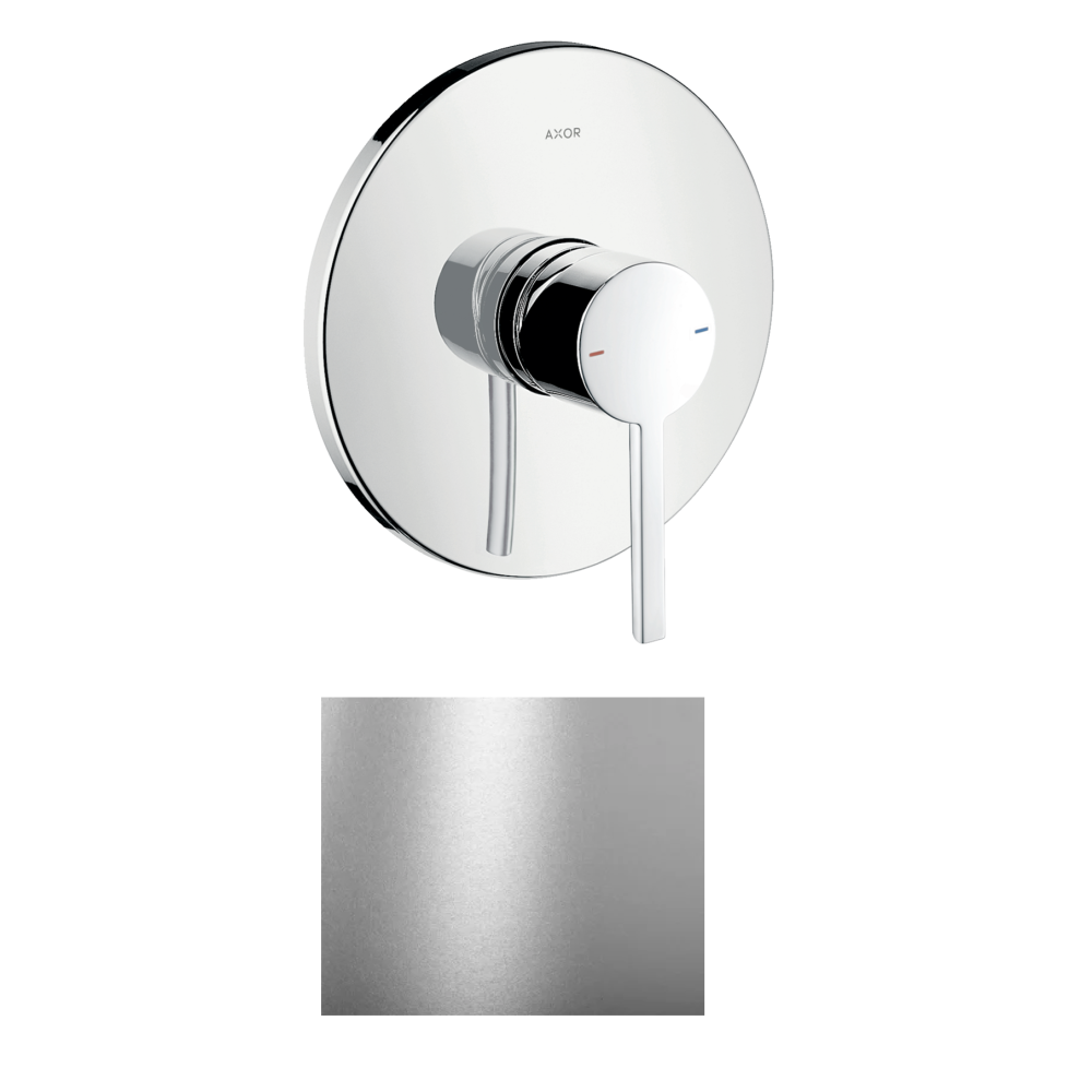 Смеситель для душа Axor Starck, однорычажный, скрытого монтажа, с плоской рычаговой рукояткой, 10614800, сталь