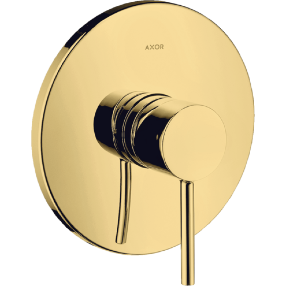 Смеситель для душа Axor Starck, однорычажный, скрытого монтажа, с плоской рычаговой рукояткой, 10614990, полированное золото