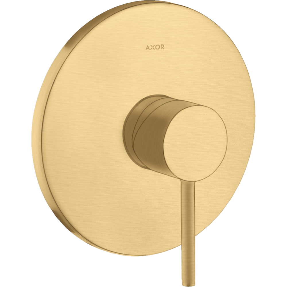 Смеситель для душа Axor Starck, однорычажный, скрытого монтажа, с круглой рычаговой рукояткой, 10616250, шлифованное золото
