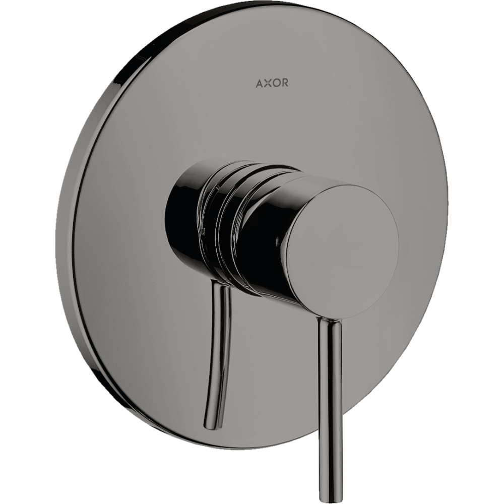 Смеситель для душа Axor Starck, однорычажный, скрытого монтажа, с круглой рычаговой рукояткой, 10616330, полированный черный хром 