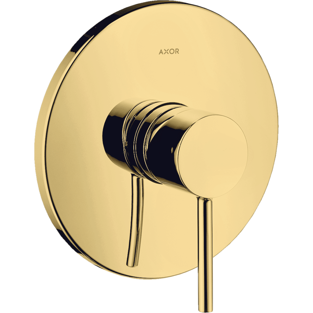 Смеситель для душа Axor Starck, однорычажный, скрытого монтажа, с круглой рычаговой рукояткой, 10616990, полированное золото