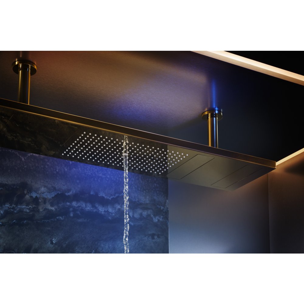 Верхний душ Axor ShowerSolutions, ShowerHeaven 1200/300 4jet, с подсветкой 3500 K, 10628330, полированный черный хром 