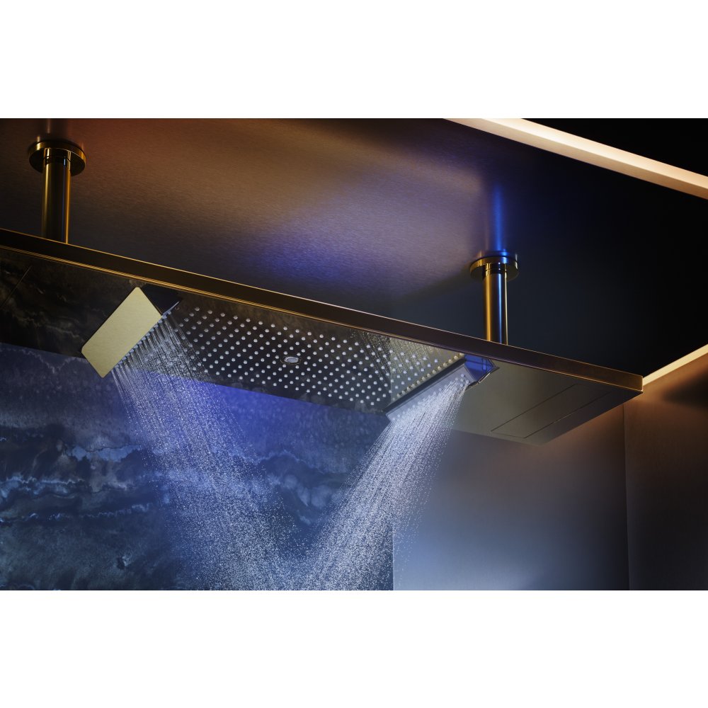 Верхний душ Axor ShowerSolutions, ShowerHeaven 1200/300 4jet, с подсветкой 3500 K, 10628330, полированный черный хром 