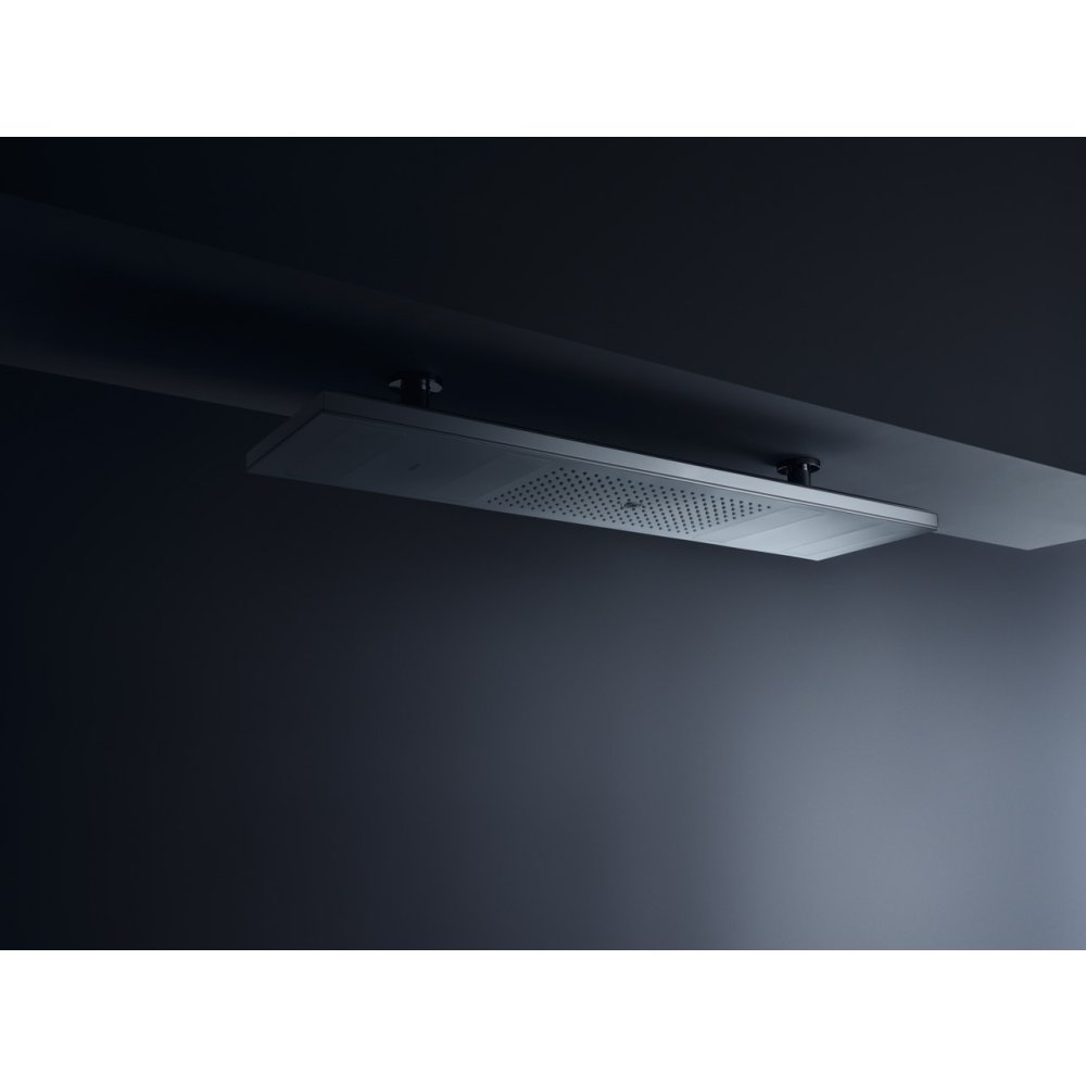 Верхний душ Axor ShowerHeaven, 120x30 см, 4jet, с подсветкой, 3500 K, 10628820, шлифованный никель