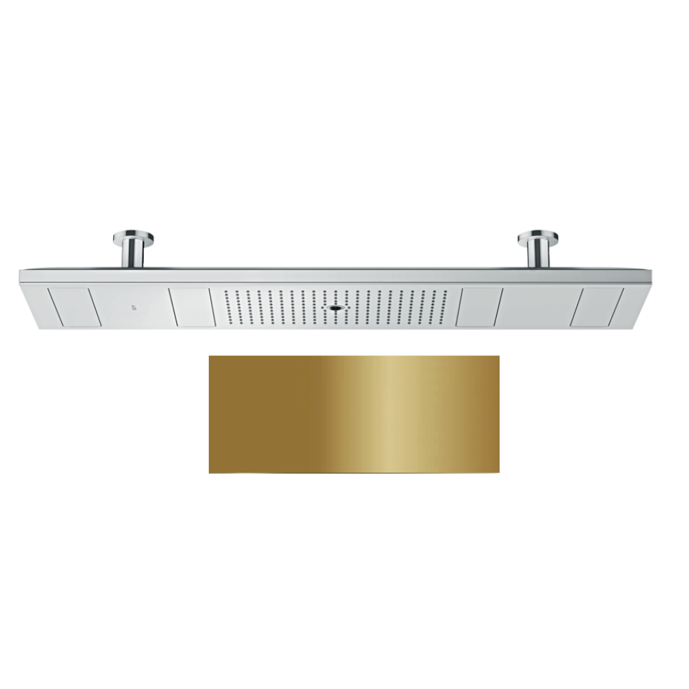 Верхний душ Axor ShowerHeaven, 120x30 см, 4 jet, с подсветкой, 5000 K, 10629130, полированная бронза