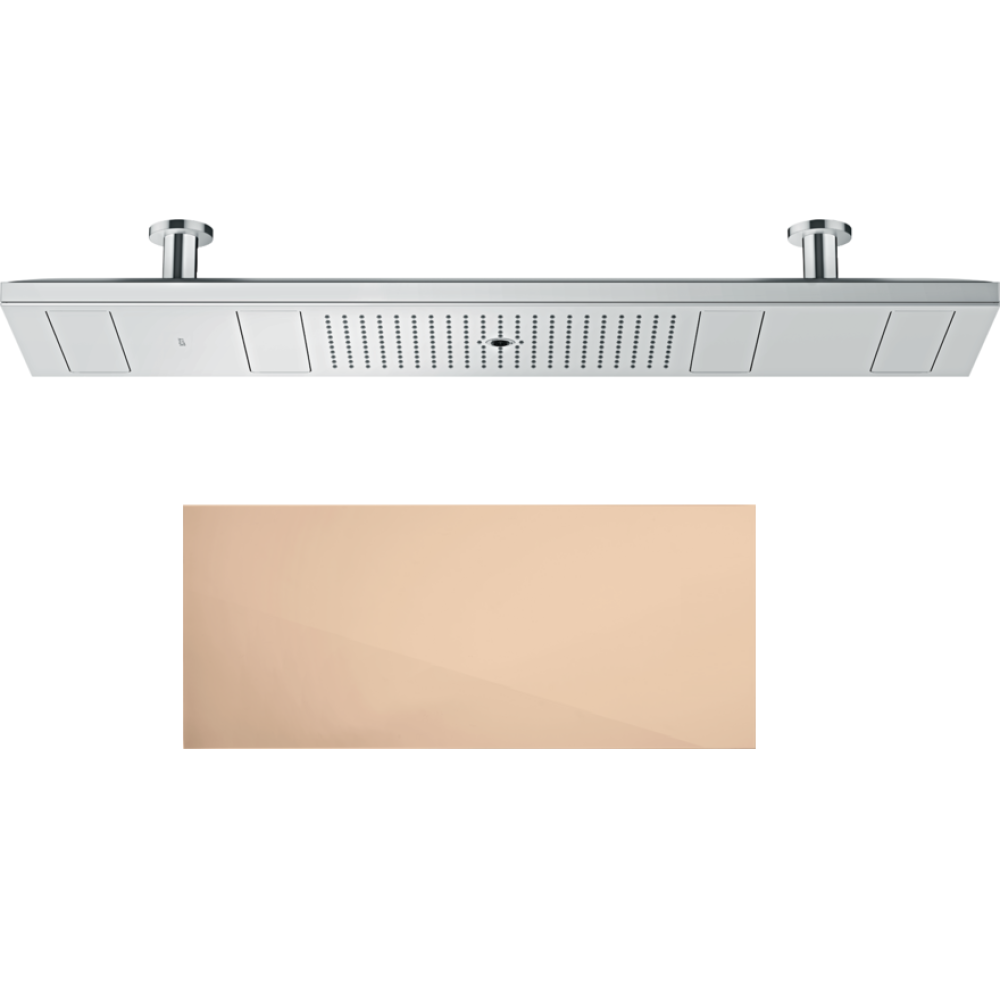 Верхний душ Axor ShowerHeaven, 120x30 см, 4 jet, без подсветки, 10637300, полированное красное золото 
