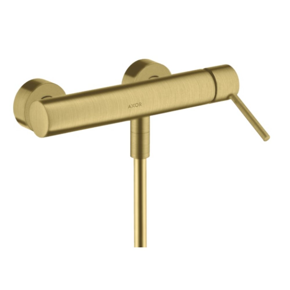 Смеситель для душа Axor Starck, однорычажный, внешнего монтажа, с плоской рычаговой рукояткой, 10665950, шлифованная медь