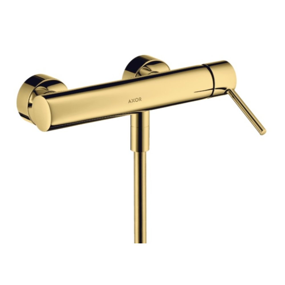 Смеситель для душа Axor Starck, однорычажный, внешнего монтажа, с плоской рычаговой рукояткой, 10665990, полированное золото
