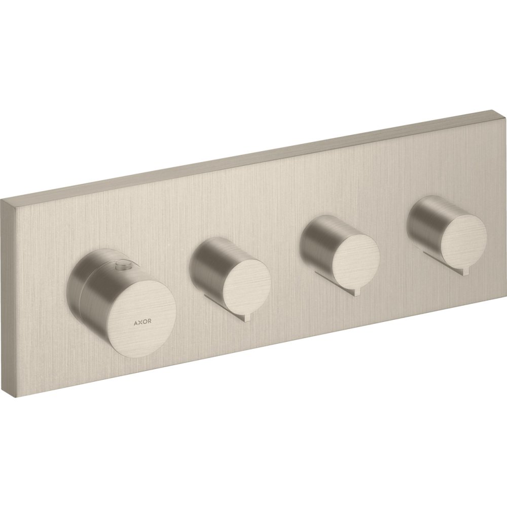 Модуль термостата Axor ShowerCollection, для 3 потребителей, скрытого монтажа, 10751820, шлифованный никель