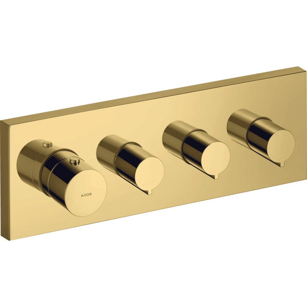 Модуль термостата Axor ShowerCollection, для 3 потребителей, скрытого монтажа, 10751990, полированное золото