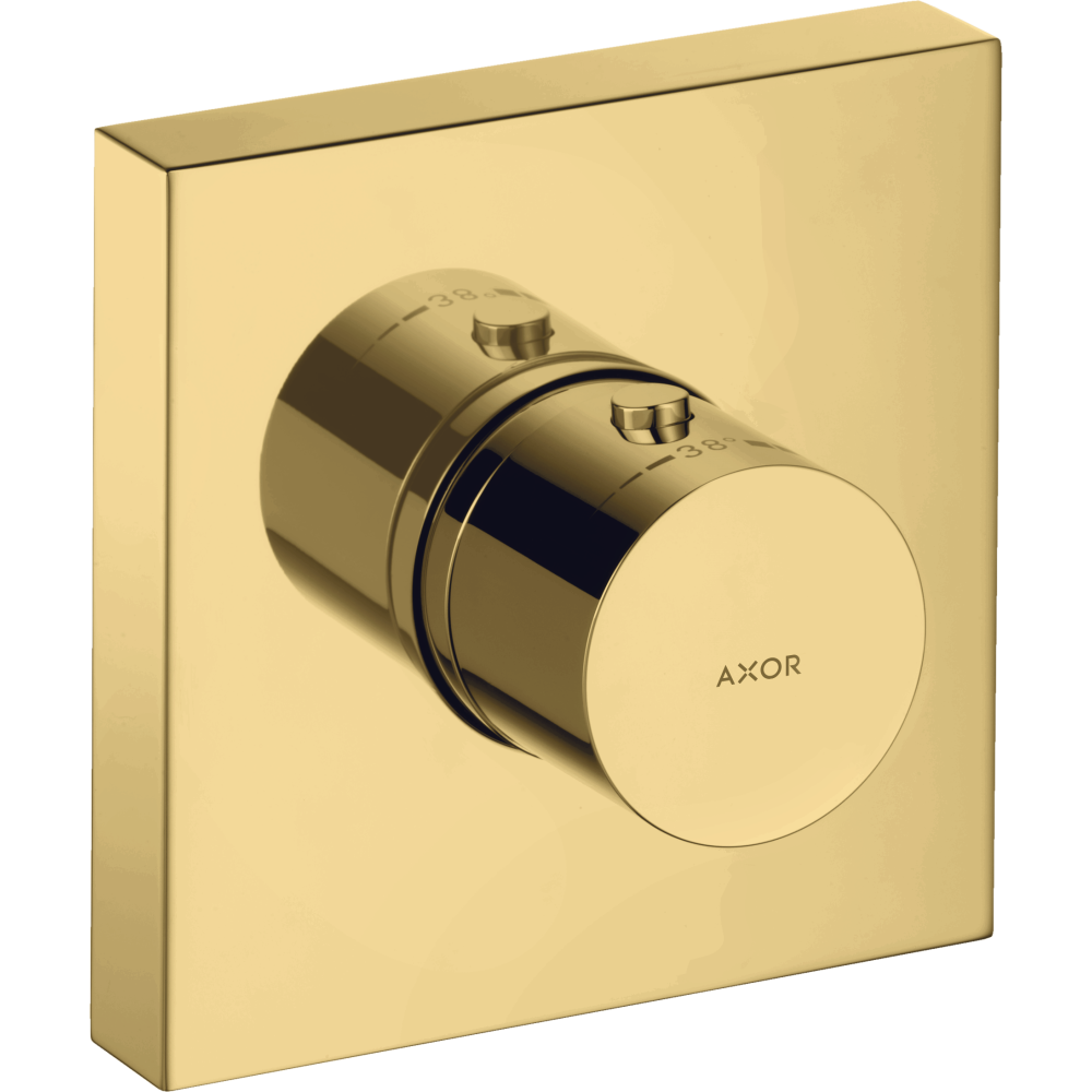 Термостат Axor ShowerCollection, для скрытого монтажа, 12x12 см, 10755990, полированное золото