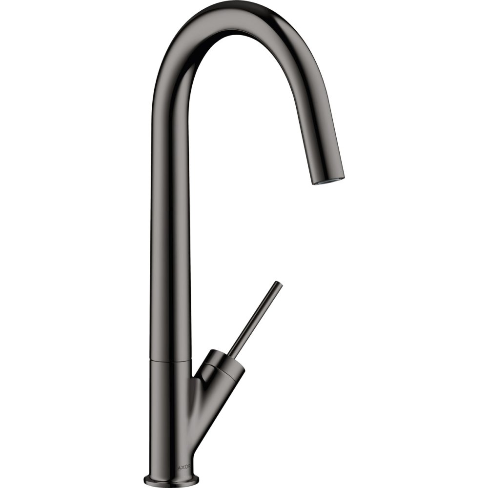 Смеситель для кухни Axor Starck 300, однорычажный, с поворотным изливом, 10822330, полированный черный хром 