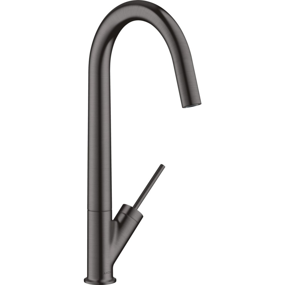 Смеситель для кухни Axor Starck 300, однорычажный, с поворотным изливом, 10822340, шлифованный черный хром 