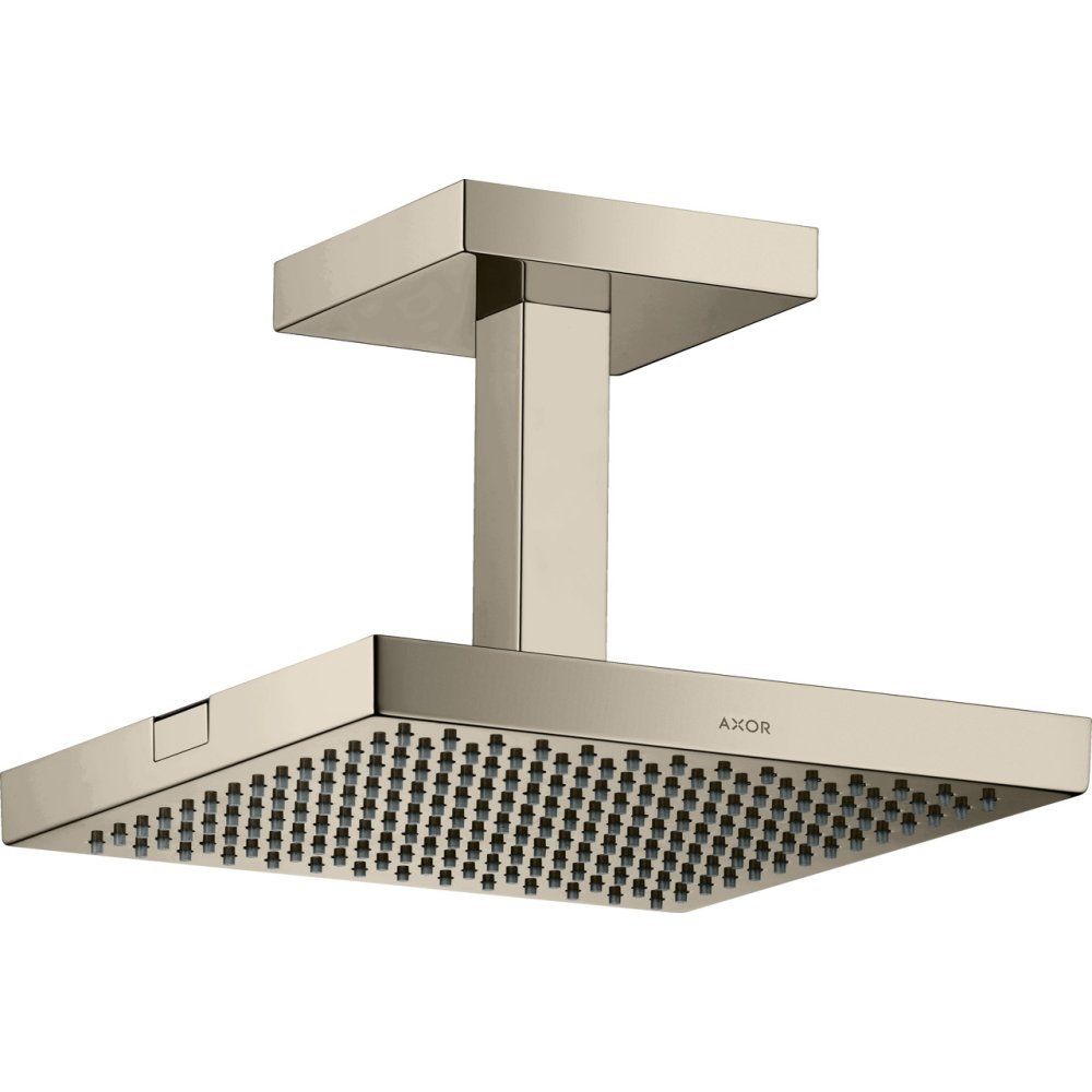 Верхний душ Axor ShowerCollection, для скрытого монтажа, потолочное соединение, 24x24 см, 10929830, полированный никель