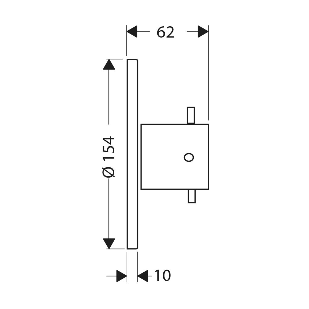 Запорный вентиль Axor Starck, для скрытого монтажа, 10970990, полированное золото
