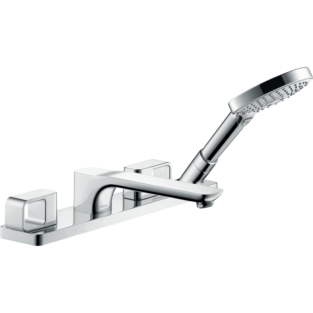 Смеситель на край ванны Axor Urquiola, на 4 отверстия, 11443990, полированное золото