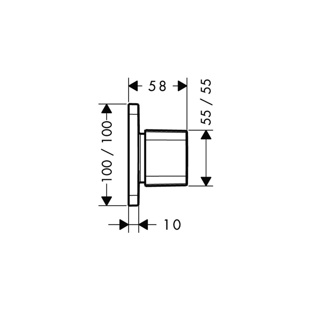 Запорный/переключающий вентиль Trio/Quattro Axor Urquiola, скрытого монтажа, 11925800, сталь