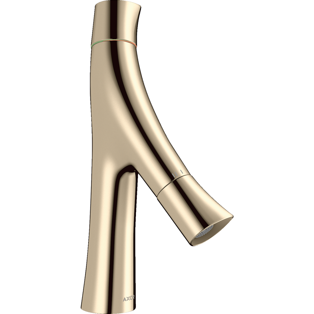 Смеситель для раковины Axor Starck Organic 80, с двумя рукоятками, с не запираемым сливным набором, 12011830, полированный никель