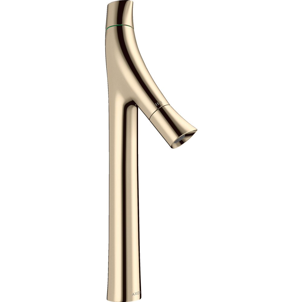 Смеситель для раковины Axor Starck Organic 240, с двумя рукоятками, для накладной раковины, с не запираемым сливным набором, 12013830, полированный никель