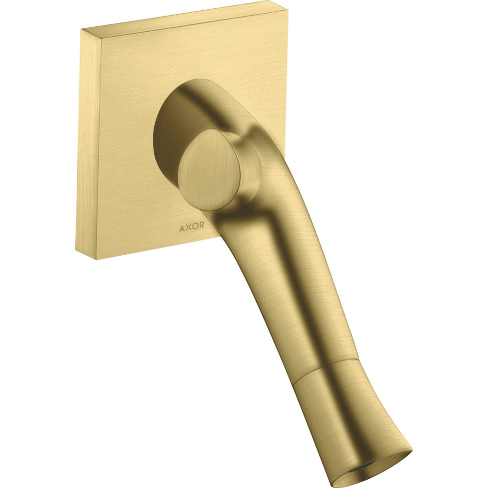 Смеситель для раковины Axor Starck Organic, с двумя рукоятками, настенный, с изливом 187 мм, 12015950, шлифованная медь