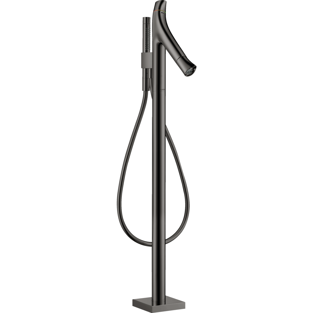 Термостат для ванны Axor Starck Organic, напольный, 12016330, полированный черный хром 