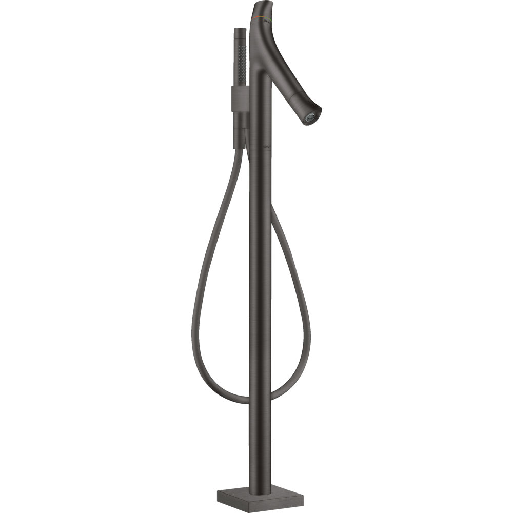 Термостат для ванны Axor Starck Organic, напольный, 12016340, шлифованный черный хром 