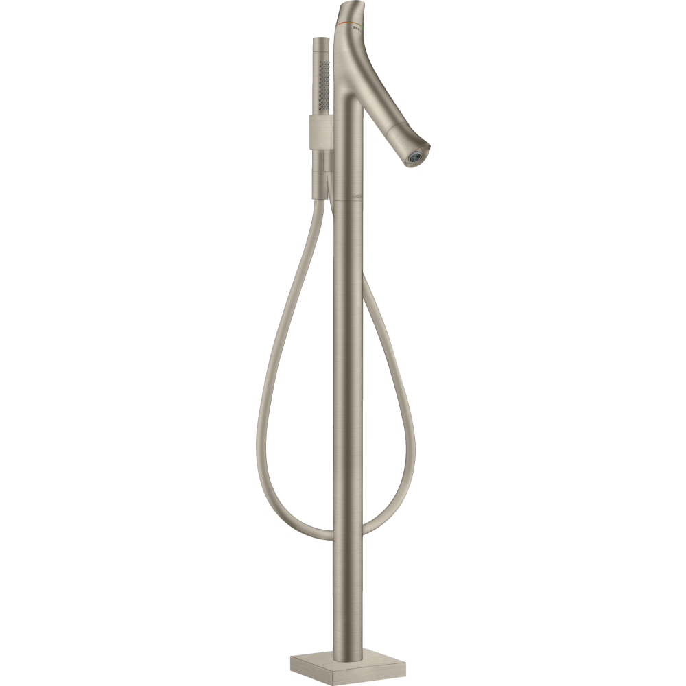 Термостат для ванны Axor Starck Organic, напольный, 12016820, шлифованный никель