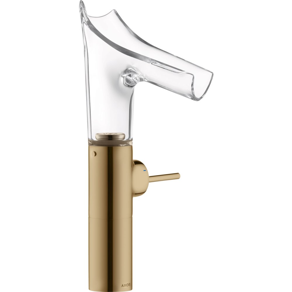 Смеситель для раковины Axor Starck V, однорычажный, 220, со стеклянным изливом, для накладной раковины