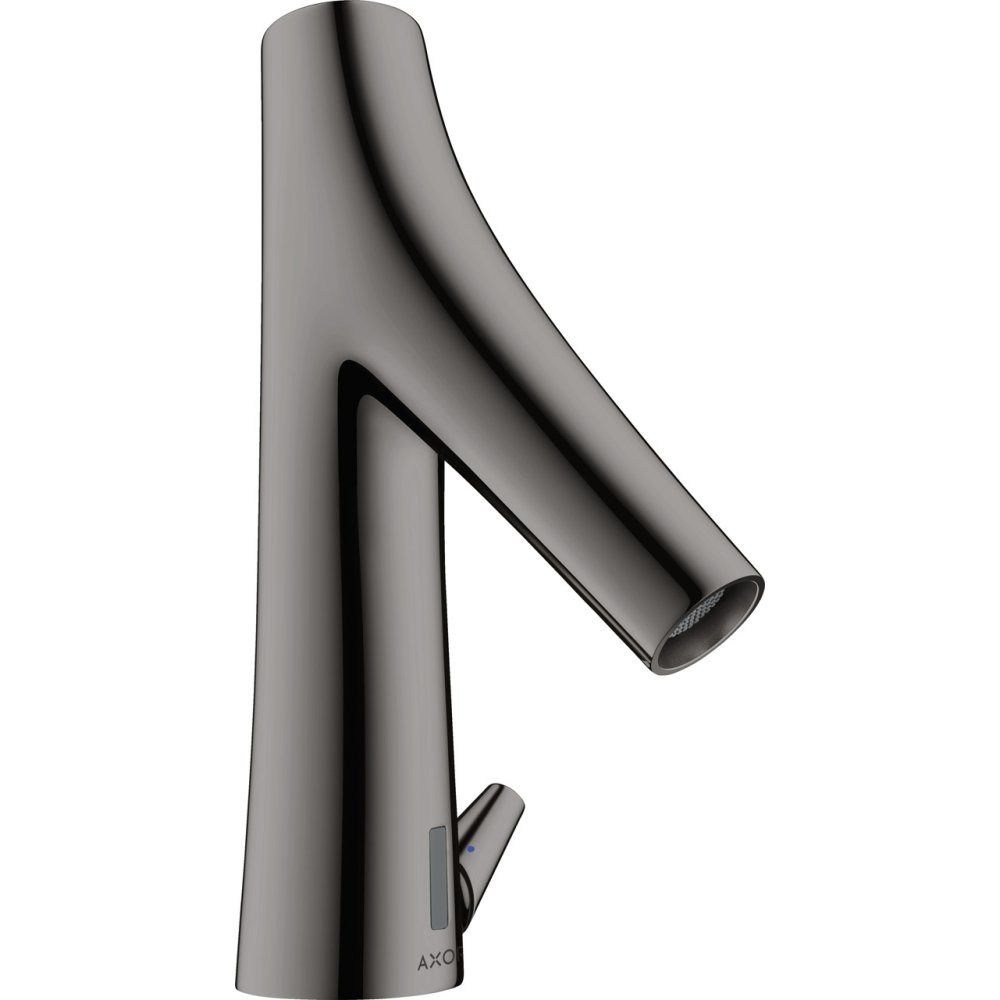 Смеситель для раковины Axor Starck Organic, электронный, с регулировкой температуры, питание от сети 230V, 12173330, полированный черный хром 