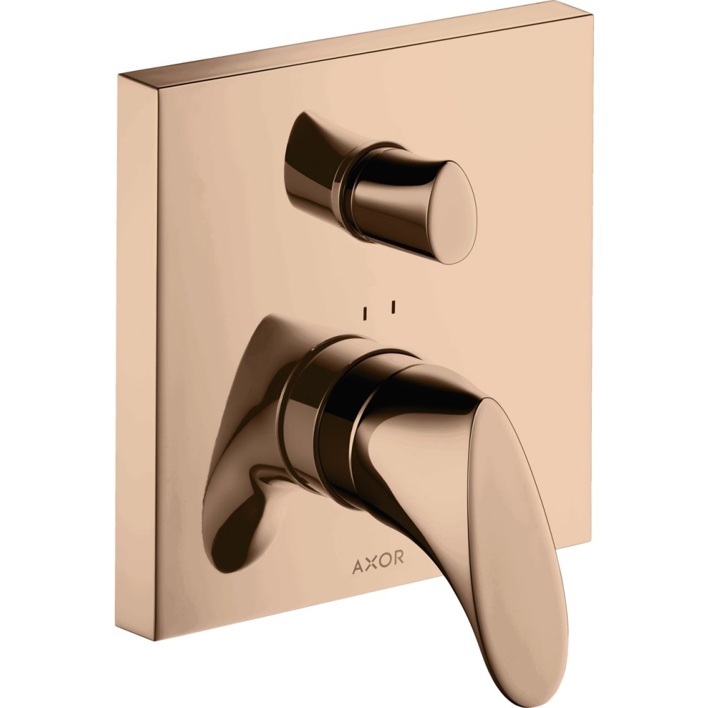 Смеситель для ванны Axor Starck Organic, однорычажный, скрытого монтажа, 12415300, полированное красное золото 