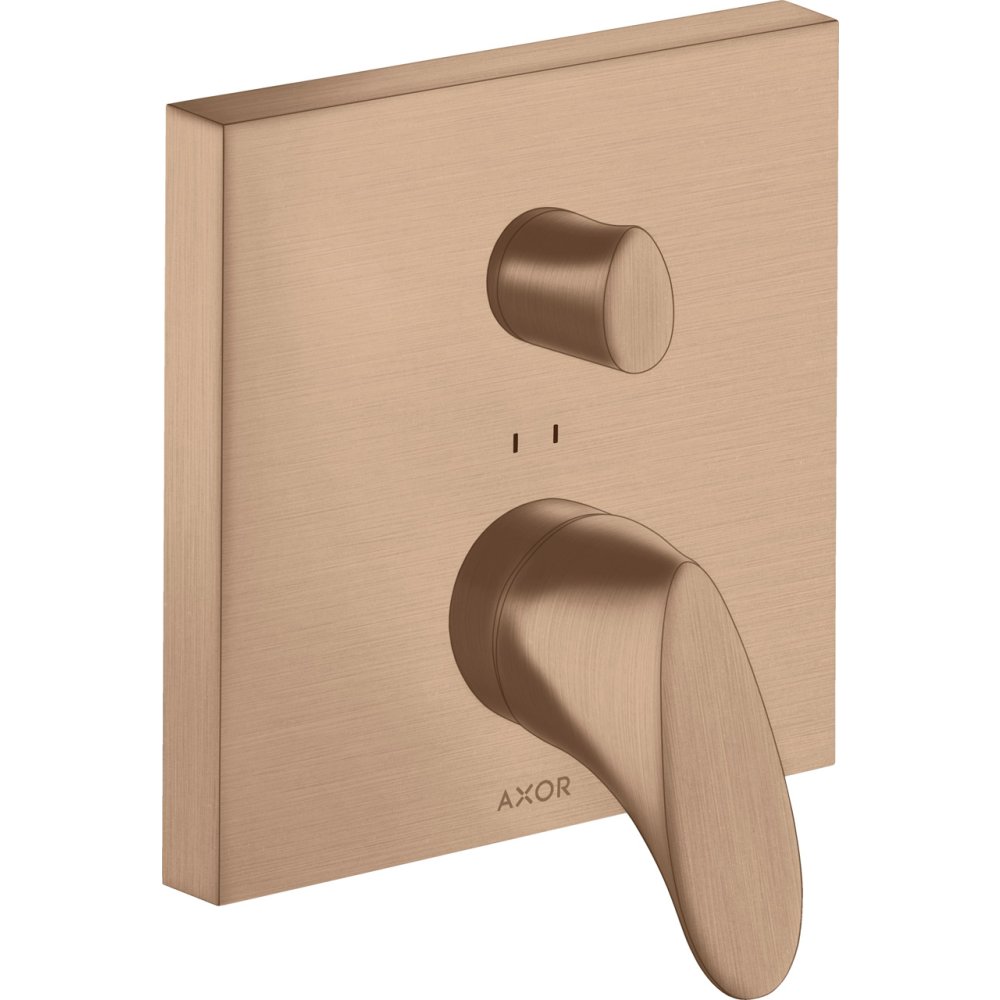 Смеситель для ванны Axor Starck Organic, однорычажный, скрытого монтажа, 12415310, шлифованное красное золото