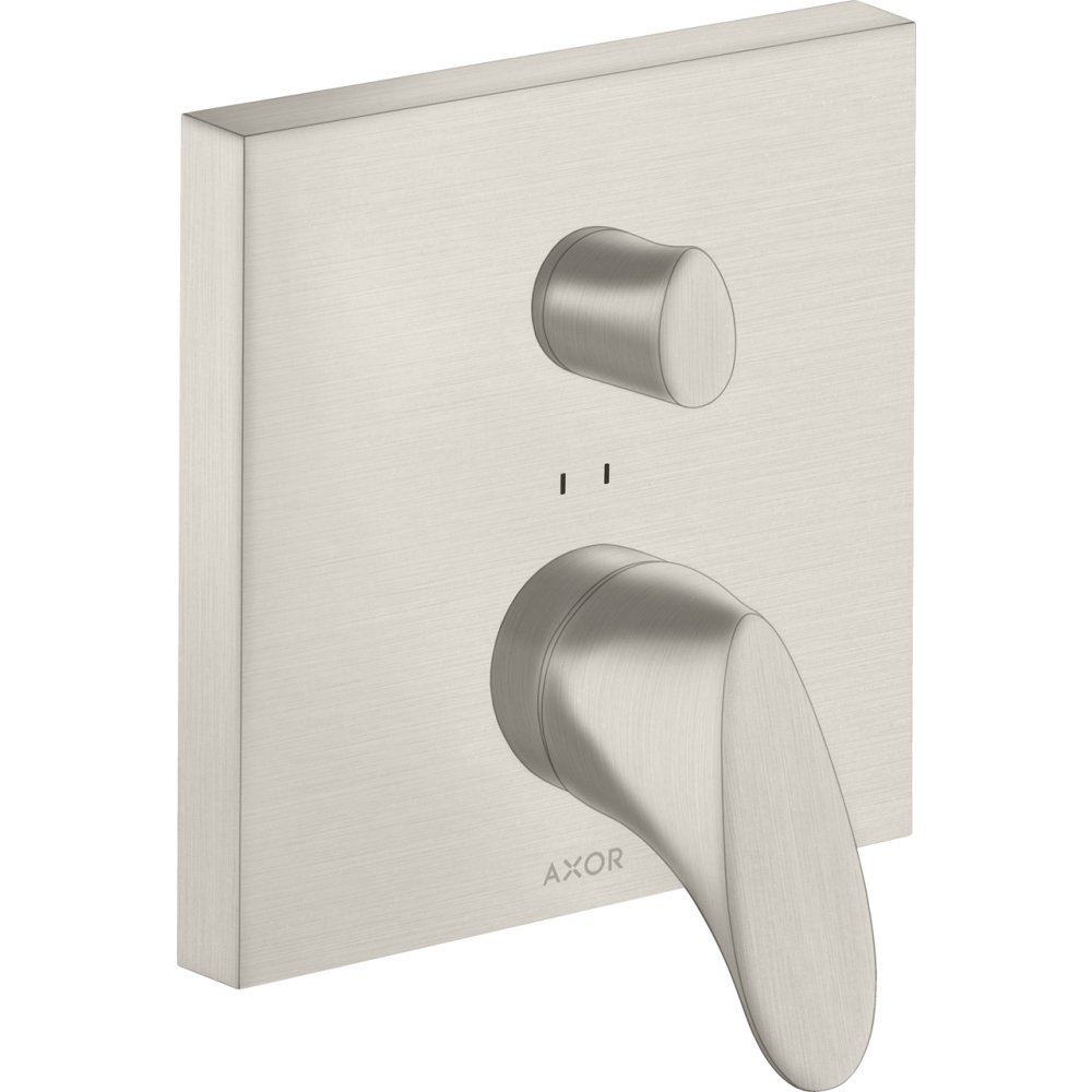 Смеситель для ванны Axor Starck Organic, однорычажный, скрытого монтажа, со встроенной защитной комбинацией EN1717, 12416800, сталь