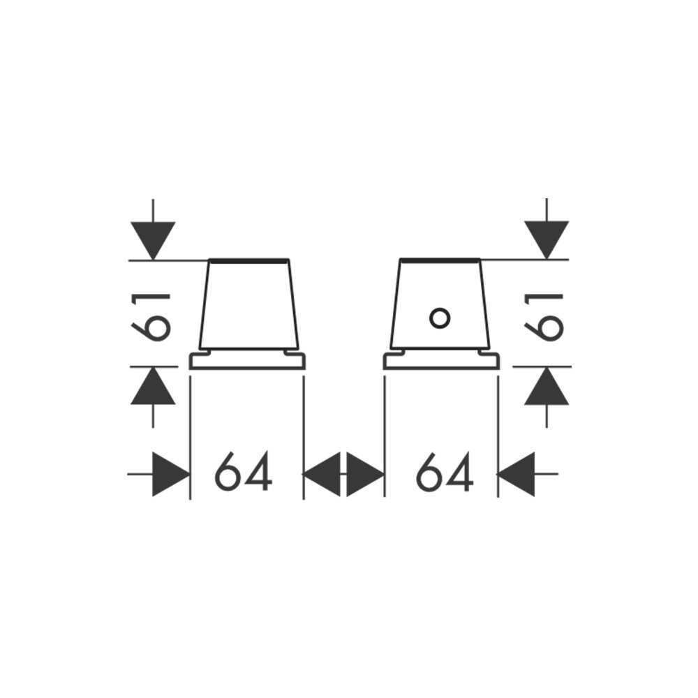 Термостат на край ванны Axor Starck Organic, на 2 отверстия, 12422820, шлифованный никель