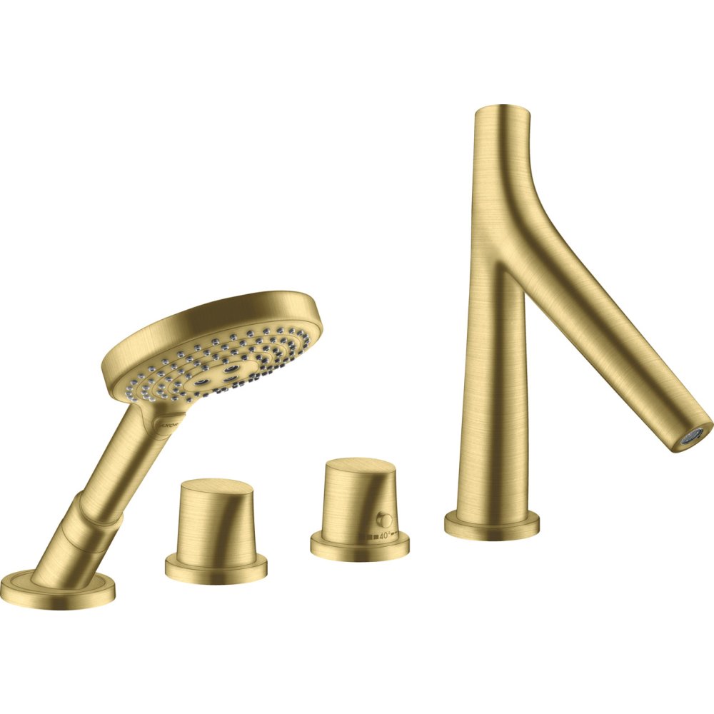 Термостат на край ванны Axor Starck Organic, на 4 отверстия, 12425950, шлифованная медь