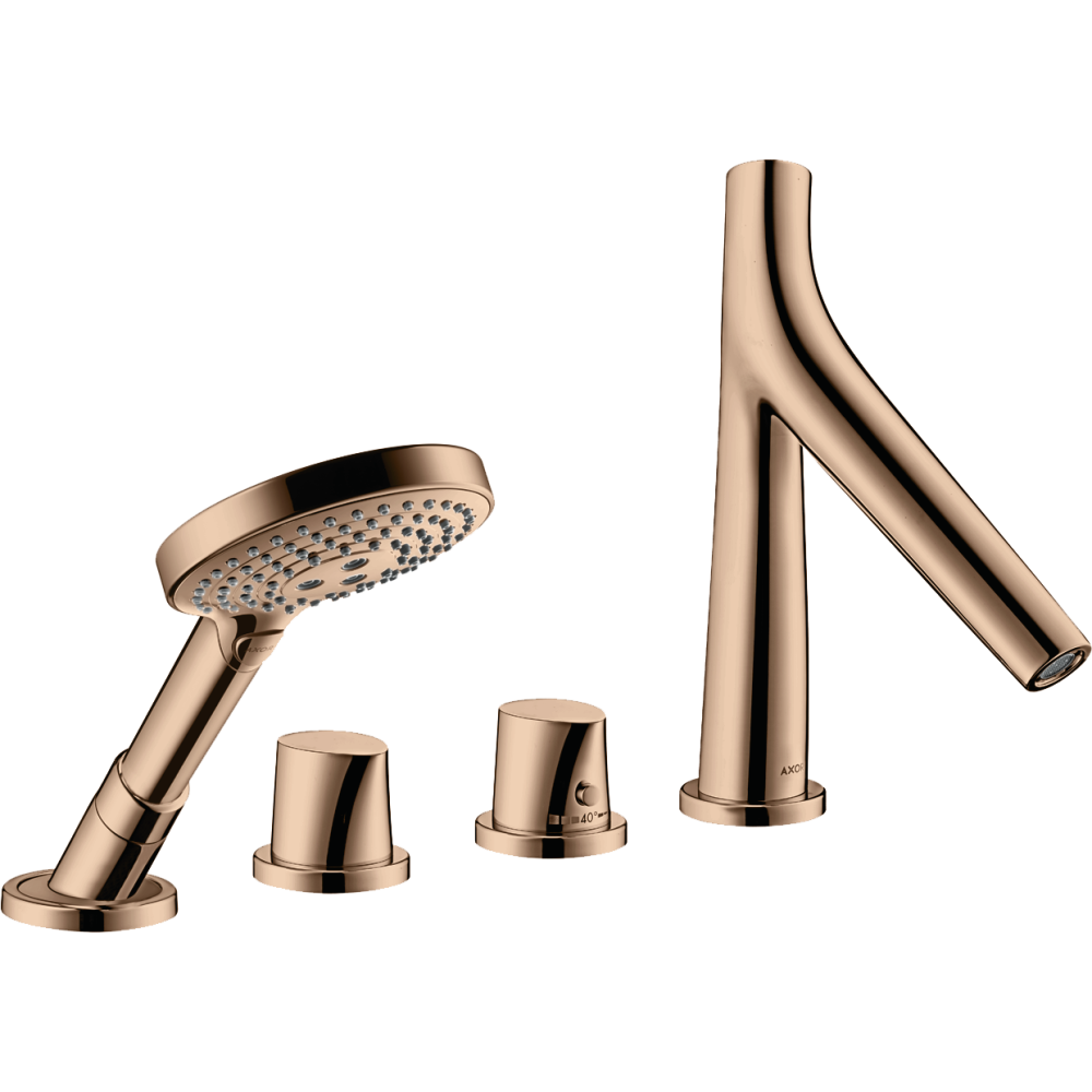 Термостат для ванны Axor Starck Organic, на 4 отверстия, монтаж на плитку